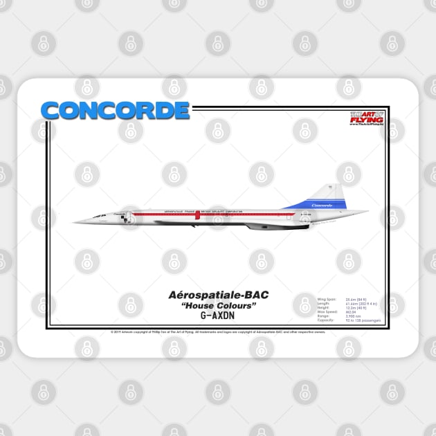 Concorde - Aerospatiale-BAC "House Colours" (Art Print) Sticker by TheArtofFlying